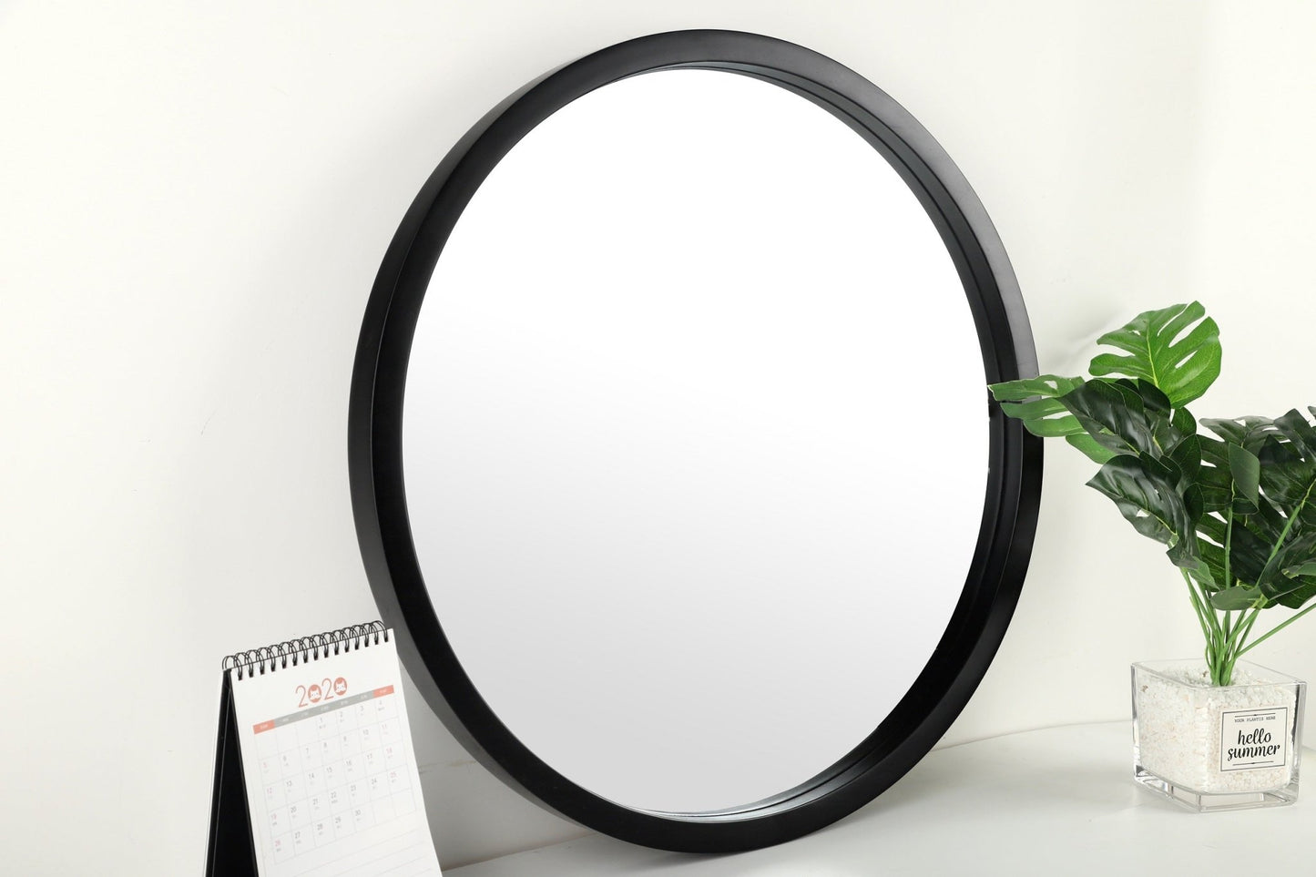 JIYUERLTD Round Mirrors 24inch Wall Mirrors Decorative Wood Frame Morden Mirrors for Bathroom Entryways Living Rooms and More. - JIYUERLTDJIYUERLTD Round Mirrors 24inch Wall Mirrors Decorative Wood Frame Morden Mirrors for Bathroom Entryways Living Rooms and More.