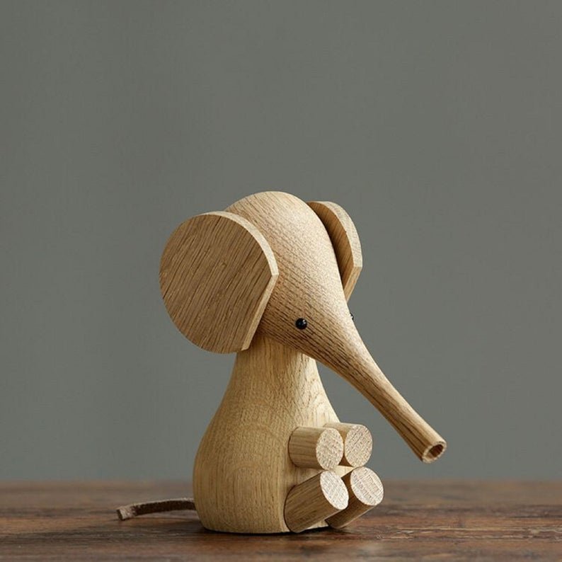 JIYUERLTD Wood Elephant,Wood Carving Elephant,Wood Animal Birthday Present,Puppet,Wood Gift - JIYUERLTDJIYUERLTD Wood Elephant,Wood Carving Elephant,Wood Animal Birthday Present,Puppet,Wood Gift